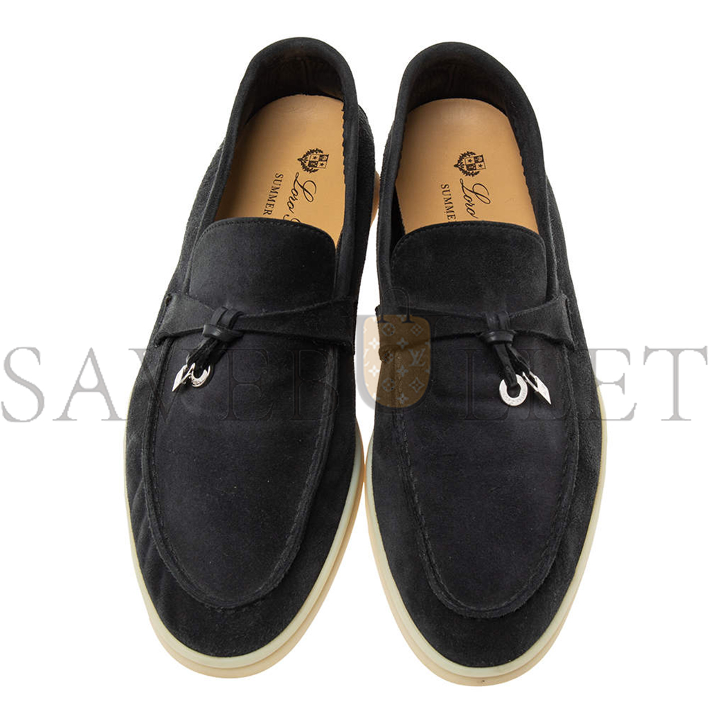 L**o p*ana  black suede summer charms walk slip on loafers fae5444mb97